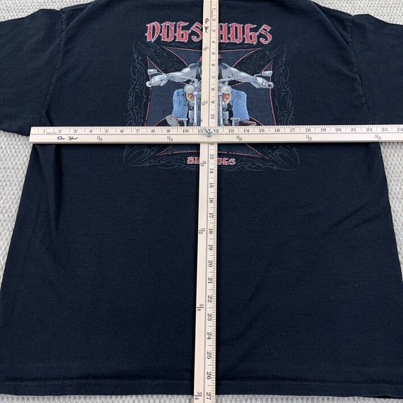 Vintage Big Dogs Shirt Men XL Black Y2K Motorcycle Biker Chopper Iron Cross Tee - Picture 11 of 14